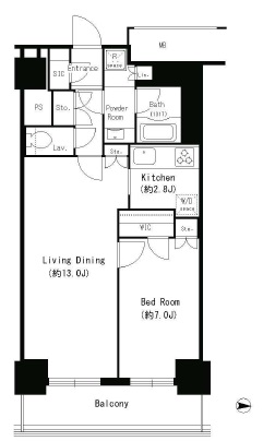 キャナルスクウェア豊洲　413号室　間取り