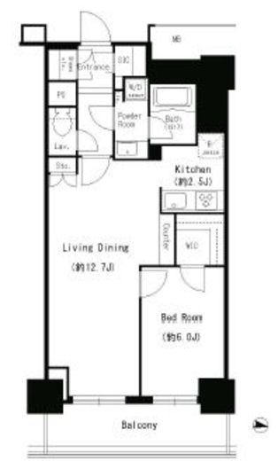 キャナルスクウェア豊洲　611号室　間取り