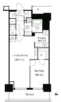 キャナルスクウェア豊洲　711号室　間取り