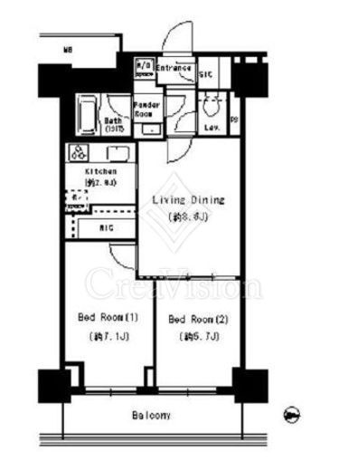キャナルスクウェア豊洲　712号室　間取り