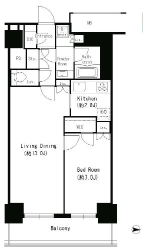 キャナルスクウェア豊洲　713号室　間取り