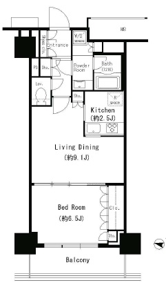 キャナルスクウェア豊洲　804号室　間取り