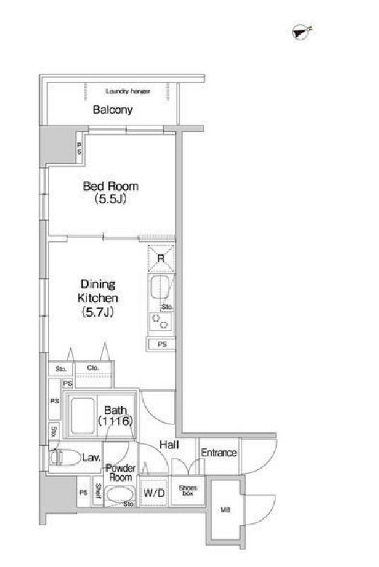 コンフォリア銀座EAST弐番館　502号室　間取り