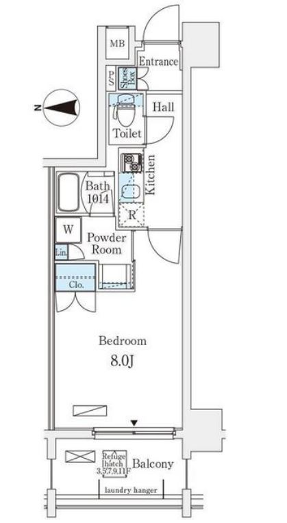 アーバンプレミア秋葉原　1003号室　間取り