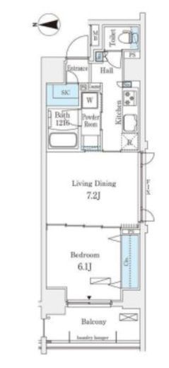 アーバンプレミア秋葉原　1304号室　間取り