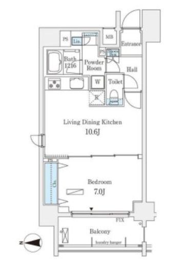 アーバンプレミア秋葉原　1201号室　間取り