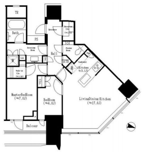 パークコート渋谷ザタワー　1001号室　間取り