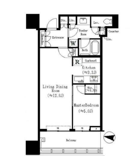パークコート渋谷ザタワー　2506号室　間取り