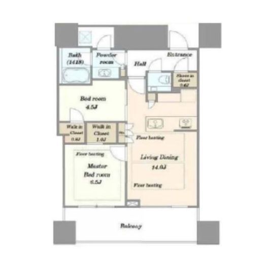 パークコート渋谷ザタワー　2613号室　間取り