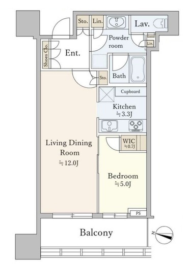 パークコート渋谷ザタワー　2806号室　間取り