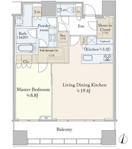 パークコート渋谷ザタワー　3010号室　間取り