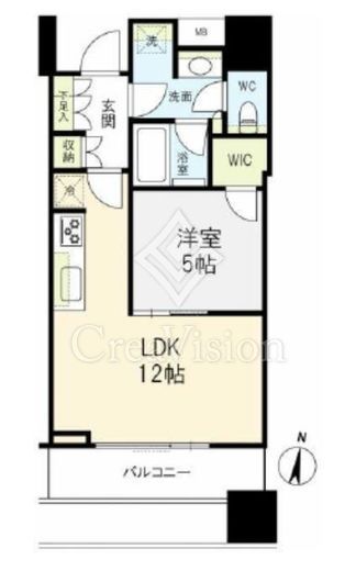 パークコート渋谷ザタワー　17F8号室　間取り