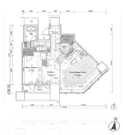 パークコート渋谷ザタワー　313号室　間取り