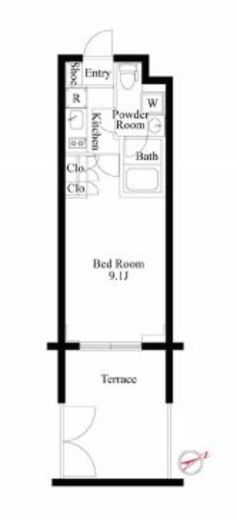 ラクラス四谷　102号室　間取り