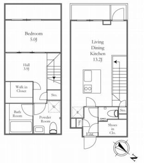 THE LUDLOW NAKAMEGURO　204号室　間取り