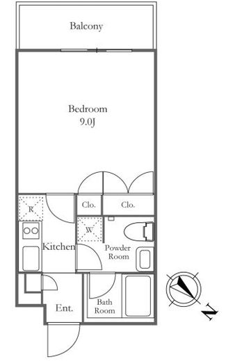 THE LUDLOW NAKAMEGURO　302号室　間取り