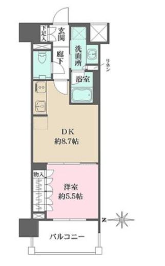 ザ・パークハウスアーバンス渋谷　704号室　間取り