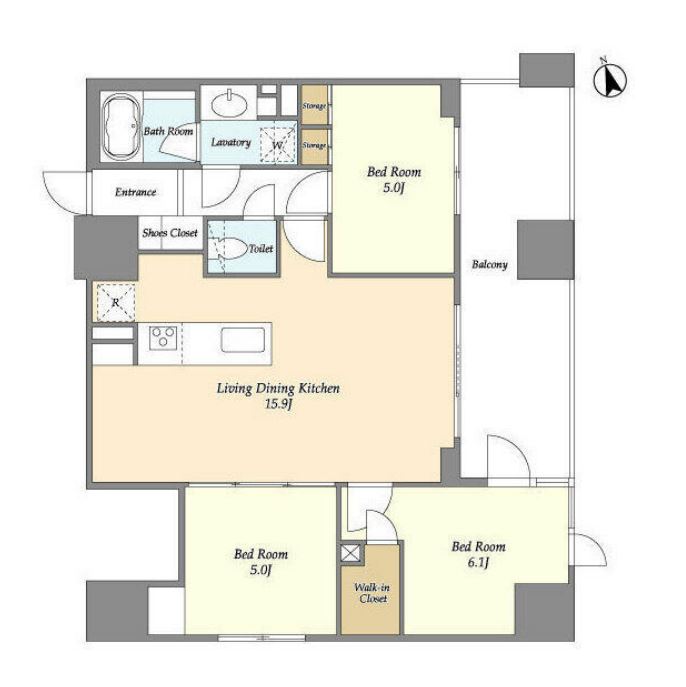 KDXレジデンス八丁堀　504号室　間取り