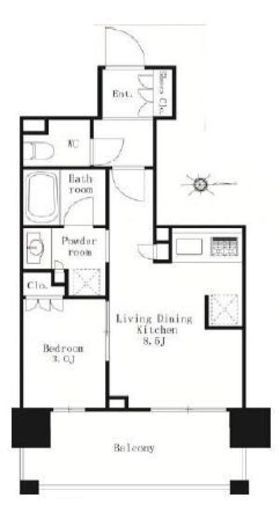 クレヴィア東陽町　902号室　間取り