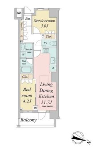 ドゥーエ早稲田　306号室　間取り