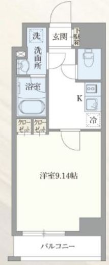 ベルエスパス箱崎　403号室　間取り