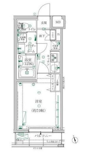 クレイシア都立大学クラッセ　307号室　間取り