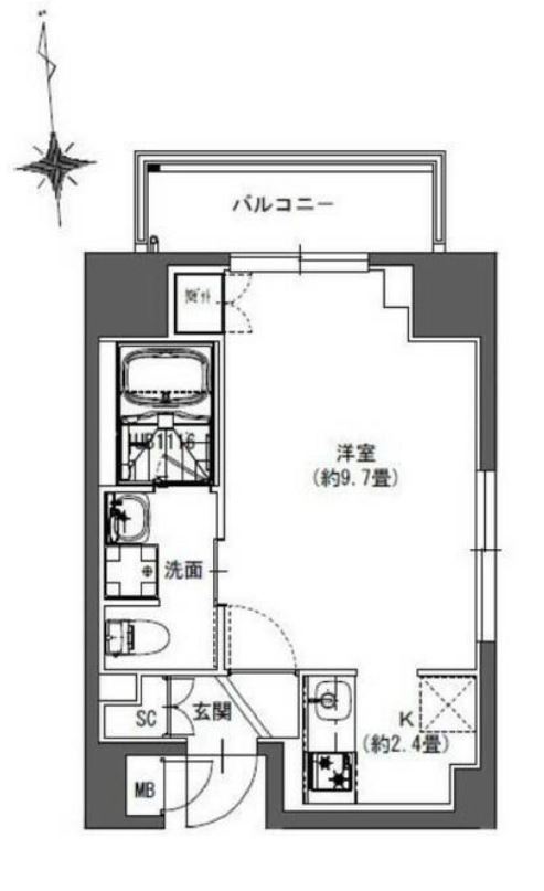 エスレジデンス東神田　601号室　間取り