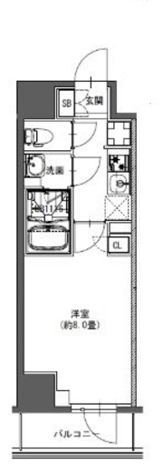 La Douceur東神田 (ラドゥセール東神田)　804号室　間取り