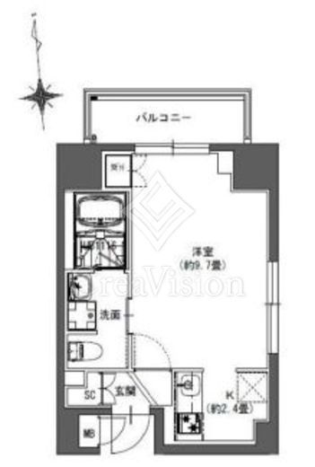 La Douceur東神田 (ラドゥセール東神田)　901号室　間取り