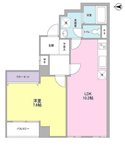 御苑花忠ビル　302号室　間取り
