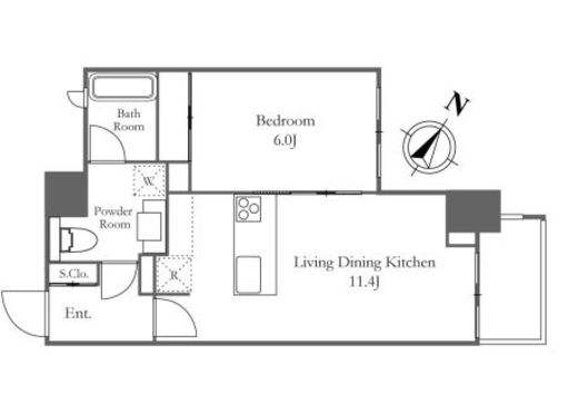 カーサスプレンディッド南麻布フラット　401号室　間取り