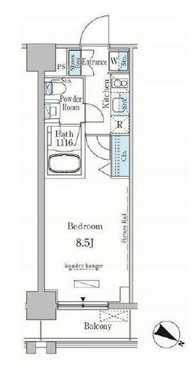 カーサスプレンディッド南麻布フラット　802号室　間取り