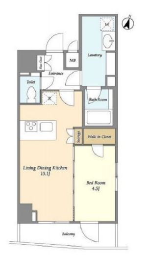 ディームス東新宿　703号室　間取り