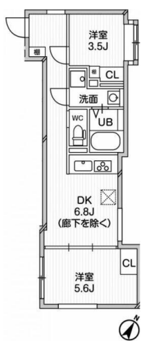 エクサム中目黒Ⅱ　301号室　間取り