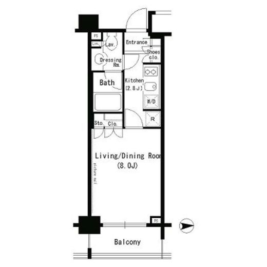 パークアクシス浜松町　203号室　間取り