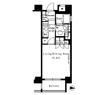 パークアクシス浜松町　501号室　間取り