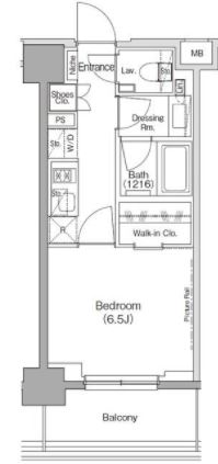 ザ・パークハビオ月島フロント　503号室　間取り