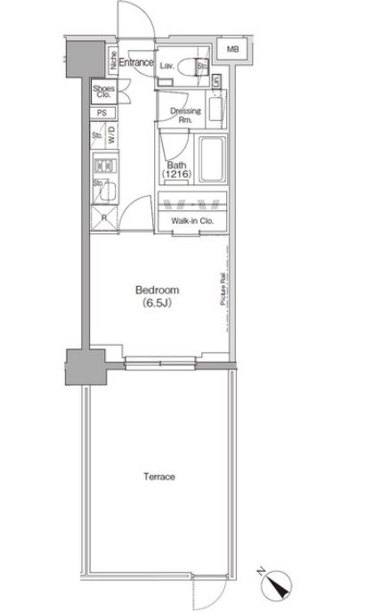 ザ・パークハビオ月島フロント　101号室　間取り