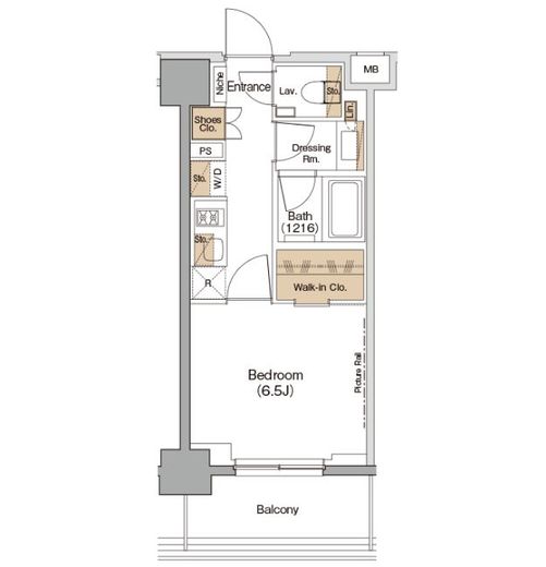 ザ・パークハビオ月島フロント　803号室　間取り