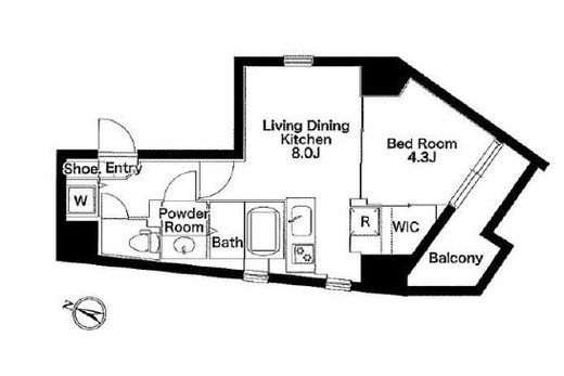 ルネサンスコート恵比寿　201号室　間取り