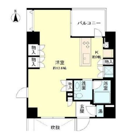 ベルメゾン芝　1103号室　間取り