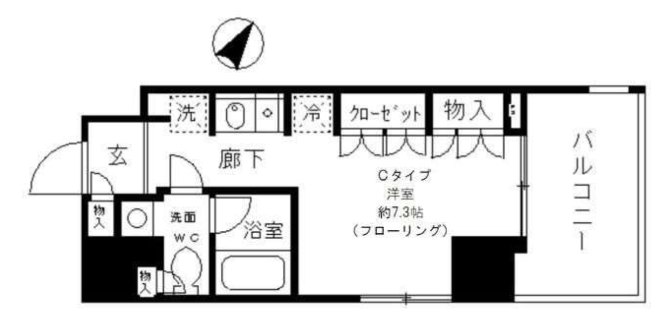 カレドタワー　905号室　間取り