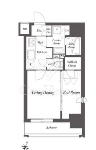 ミュージシャンズヴィラ幡ヶ谷　804号室　間取り