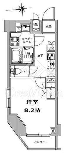 S-RESIDENCE三田慶大前 (エスレジデンス三田慶大前)　1003号室　間取り