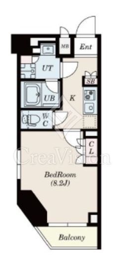 S-RESIDENCE三田慶大前 (エスレジデンス三田慶大前)　503号室　間取り