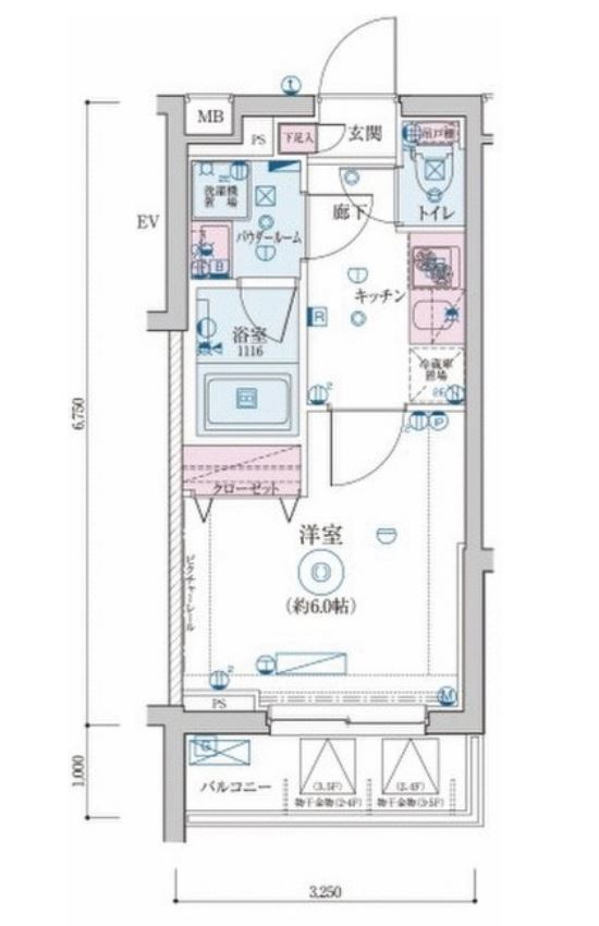 リヴシティ恵比寿　403号室　間取り