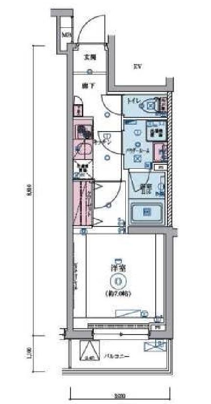 リヴシティ恵比寿　502号室　間取り