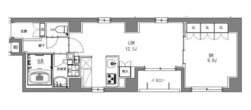 S-RESIDENCE日本橋馬喰町　404号室　間取り