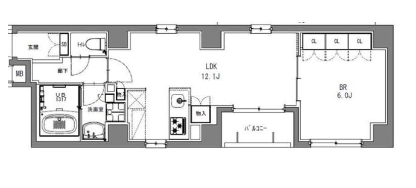 S-RESIDENCE日本橋馬喰町　304号室　間取り