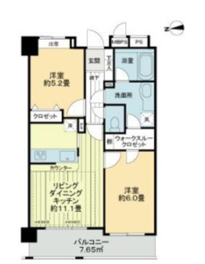 ライオンズマンション渋谷道玄坂　1103号室　間取り